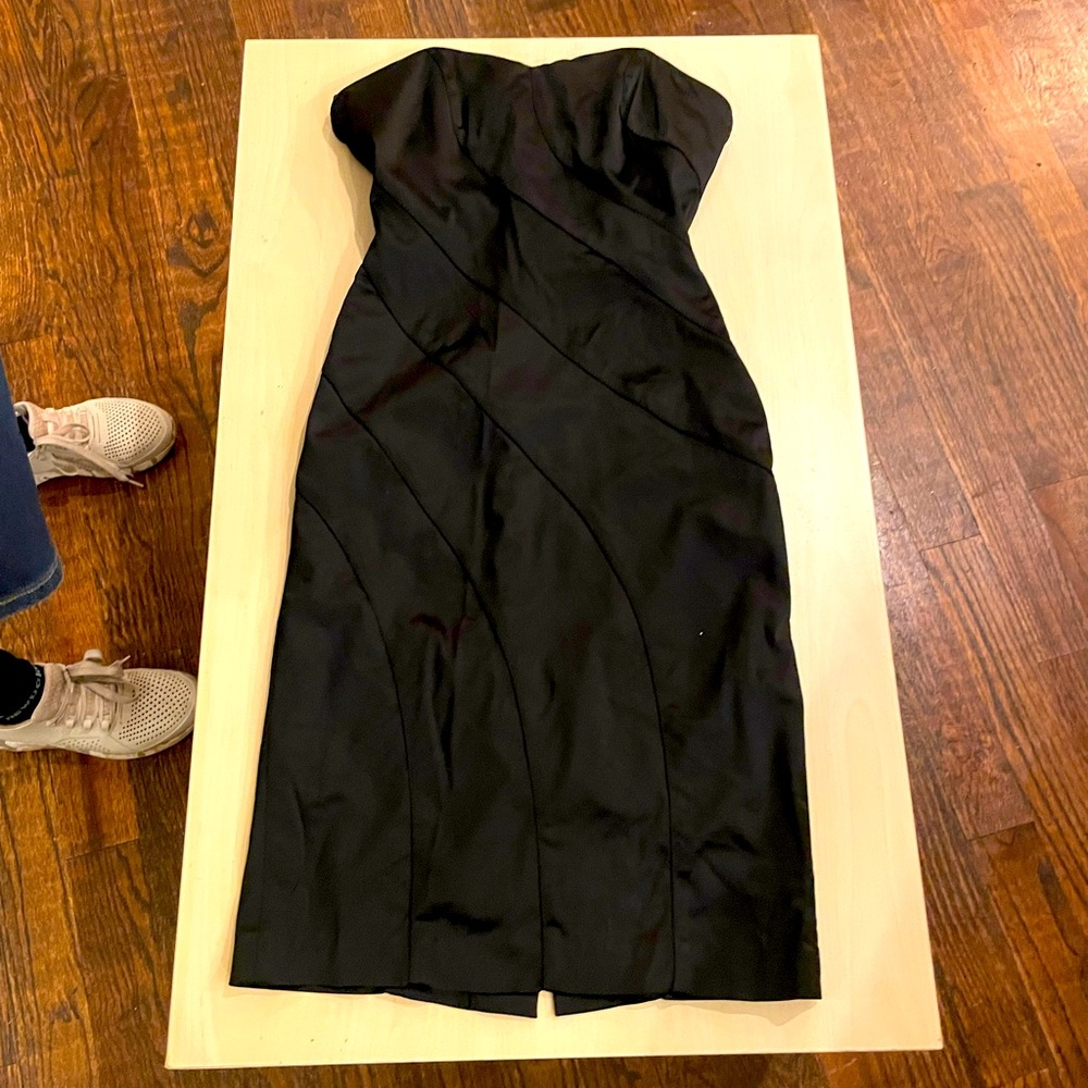 Bebe Sweetheart Neckline Strapless Black Dress Size M